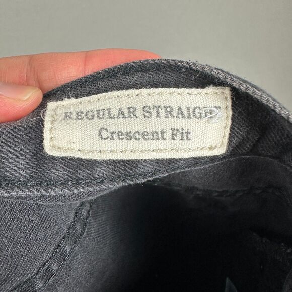 Guess Mens Size 33x30 Regular Straight Crescent Fit Jeans Gray Cotton Mid Rise - Picture 6 of 9